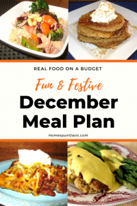 December Meal Plan