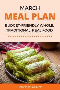 March Meal Plan Ideas