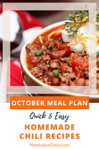 October Meal Plan